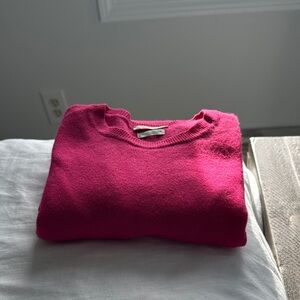 Fucsia Pink 100% Merino Wool Sweater